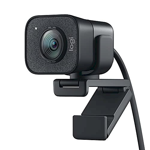 Logitech StreamCam : webcam pour streaming YouTube et Twitch, full HD 1080p 60Fps, connexion USB-C, détection des visages par IA, mise au point automatique, vidéo verticale - Noir