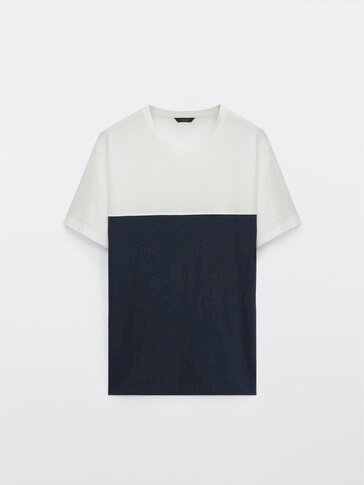 T-shirt color block en coton