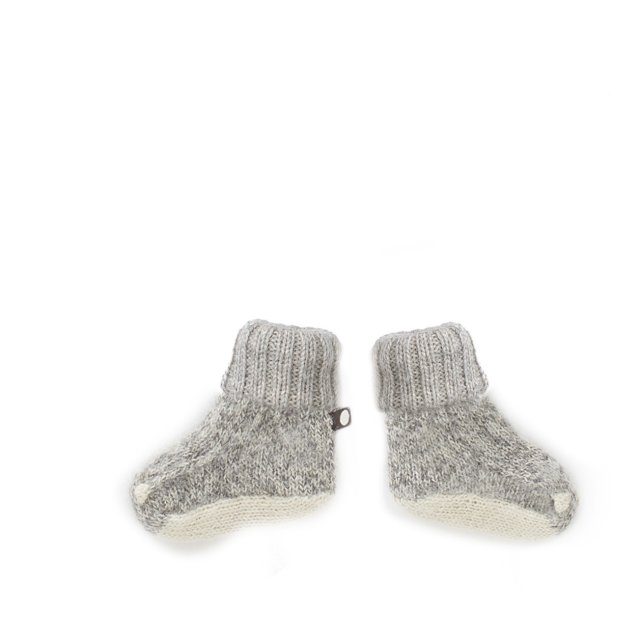 Chaussons Baby Alpaga Bunny Gris chiné