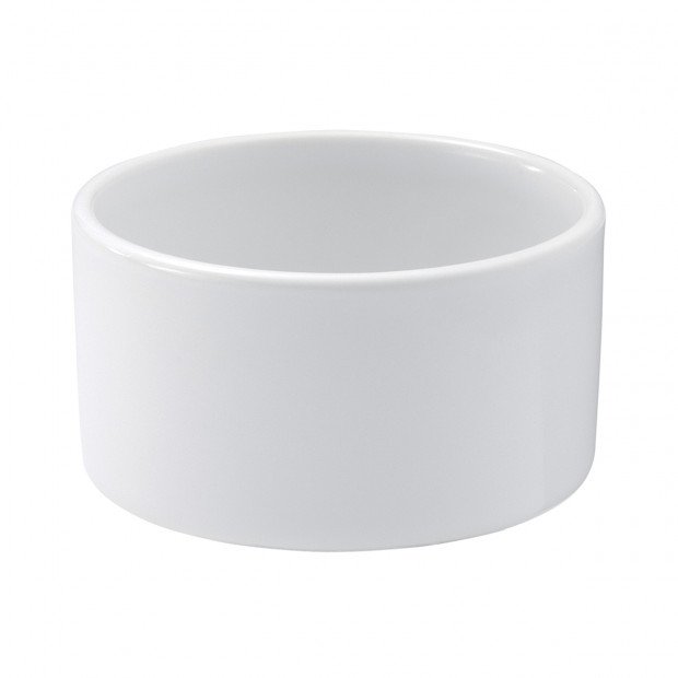 ramequin lisse en porcelaine blanche - les essentiels