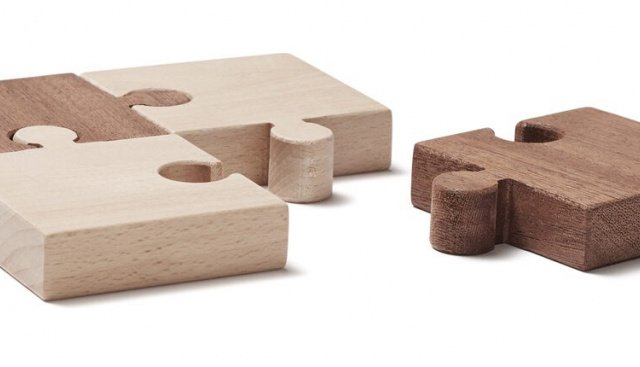 activité puzzle junior 15 cm bois naturel 4 pièces