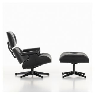 Lounge Chair & Ottoman - Black Edition - dimensions classiques - Vitra