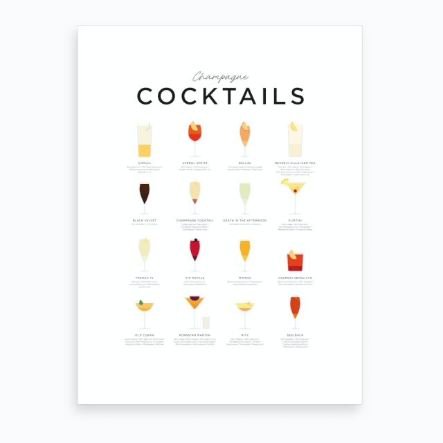 Champagne Cocktails Art Print