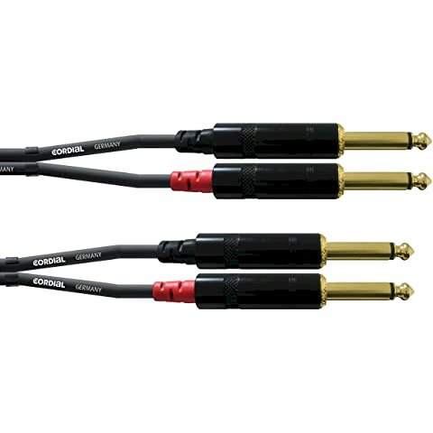 CORDIAL Câble audio double jack mono 90 cm