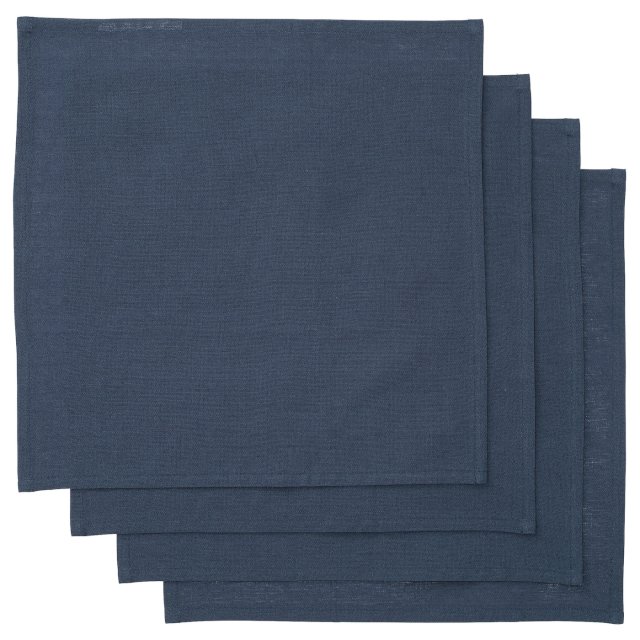 SNÖKRABBA Serviette de table - bleu noir 35x35 cm