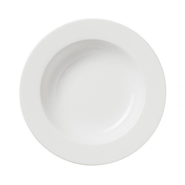assiette creuse alaska en porcelaine blanche - les essentiels